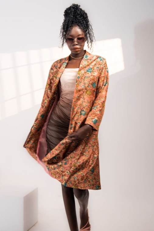 Whispering Petals Jacquard Duster