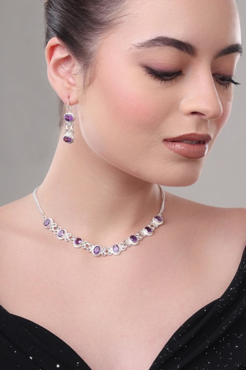 Regal Allure Amethyst Necklace