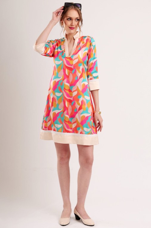 Radiant Blaze Modal Satin Silk Dress